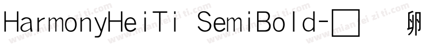 HarmonyHeiTi SemiBold字体转换